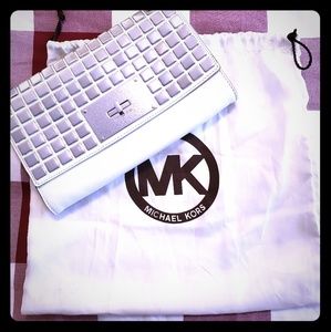 Michael Kors white clutch